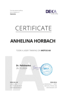 DEKA_CERTIFICATE_Anhelina Horbach