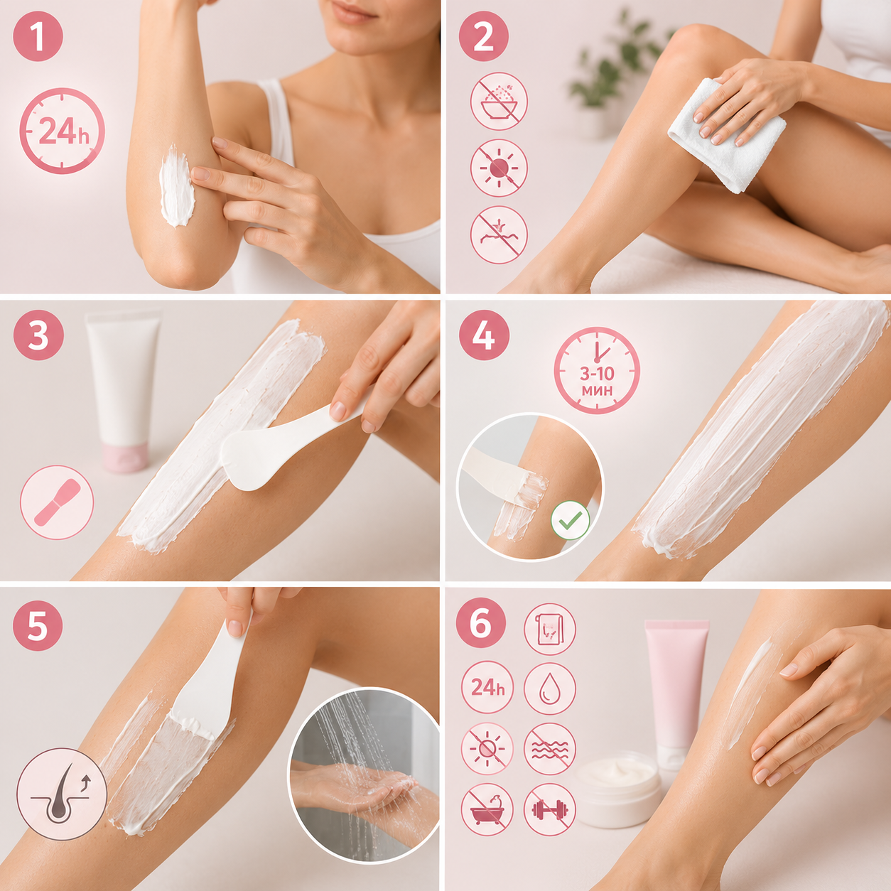 6 Hair removal with cream
