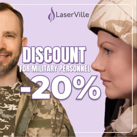 20% discount for military personnel on laser hair removal